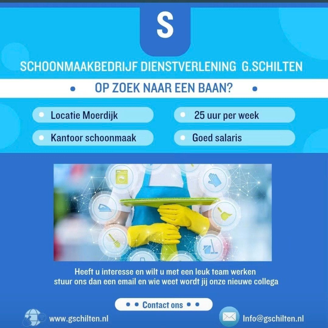 spoed een interieurverzorgster gezocht, 25 - 32 uur, Tijdelijk contract