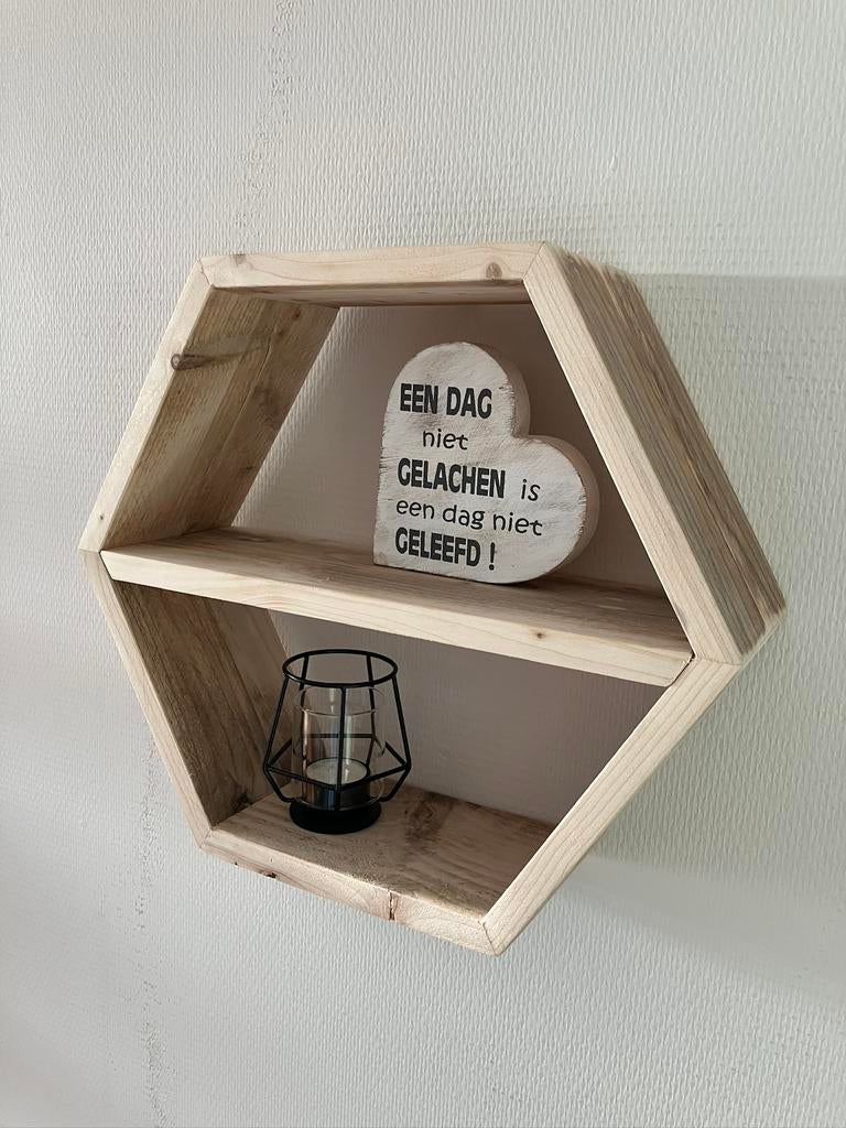 Hexagon Wandplank met/zonder legplank NIEUW, Huis en Inrichting, Ophalen, Nieuw