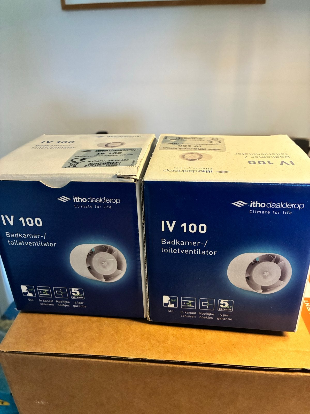 Itho Daalderop IV 100 Badkamer/Toiletventilator prijs per st, Ophalen of Verzenden, Nieuw, Ventilator