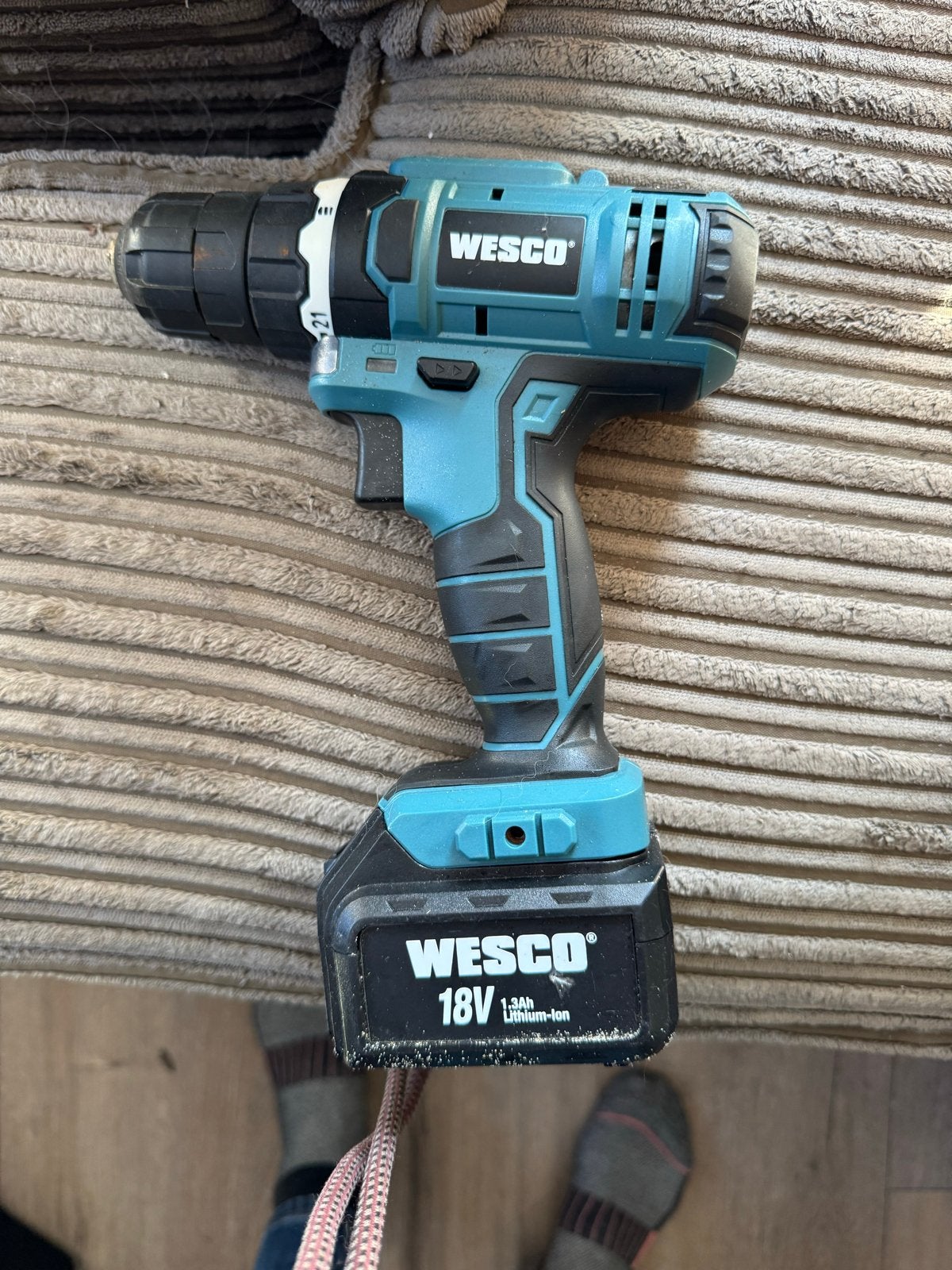 Wesco 18V Boormachine (exclusief oplader), Ophalen of Verzenden, Gebruikt, Minder dan 400 watt, Boormachine