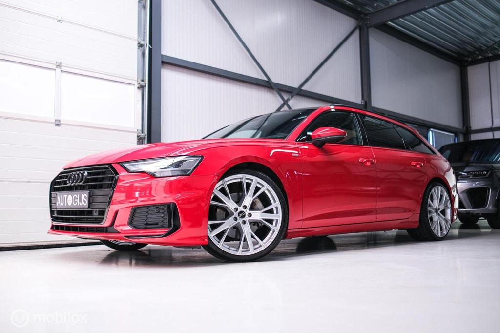 Audi A6 Avant 45 TFSI S edition 265 pk | Tango Rood | S6 loo, Auto's, Gebruikt, 4 cilinders, Leder en Stof, 102 €/maand