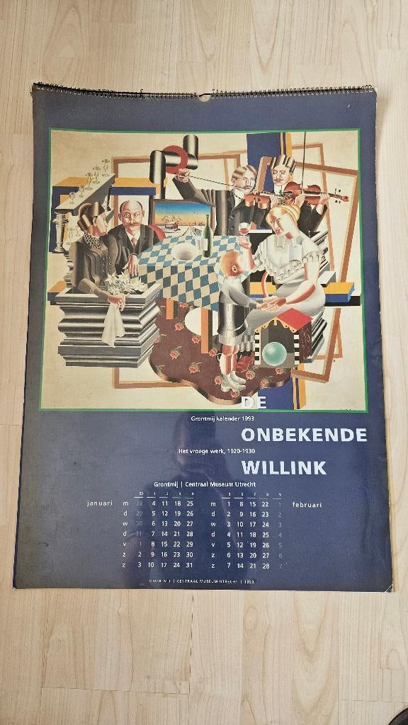 Kalender van Onbekende Willink 1993, Ophalen of Verzenden, Maandkalender, Nieuw