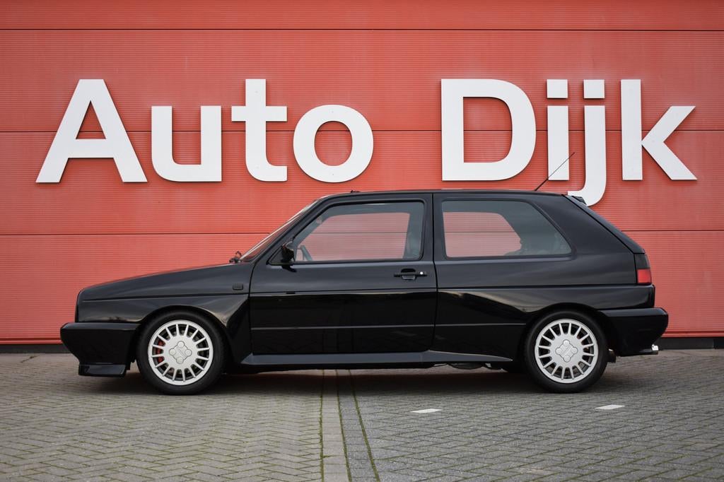 Volkswagen Golf 1.8 GTI syncro G60 Rallye Uniek! | Top staat, Auto's, Voorwielaandrijving, Zwart, Open dak, Leder en Stof