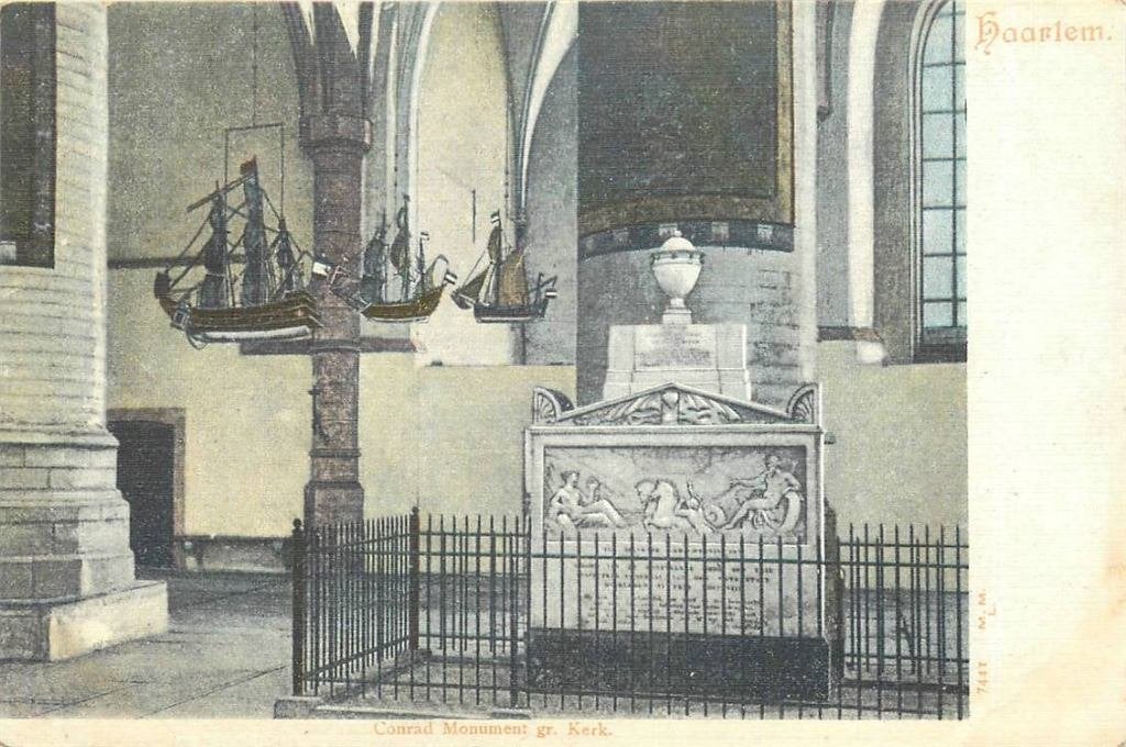 388-209-021 Haarlem Conrad Monument, Verzenden, Voor 1920, Noord-Holland