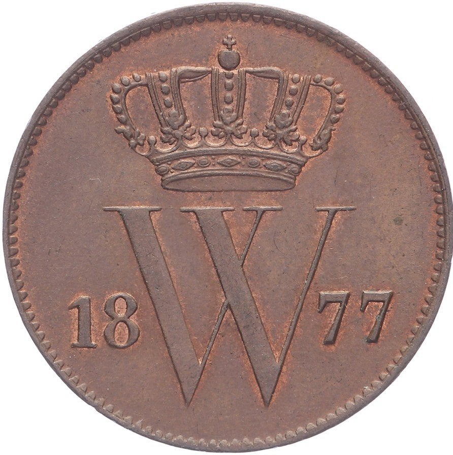 Willem III cent 1877 UNC / FDC, Ophalen of Verzenden, Koning Willem III, 1 cent, Losse munt
