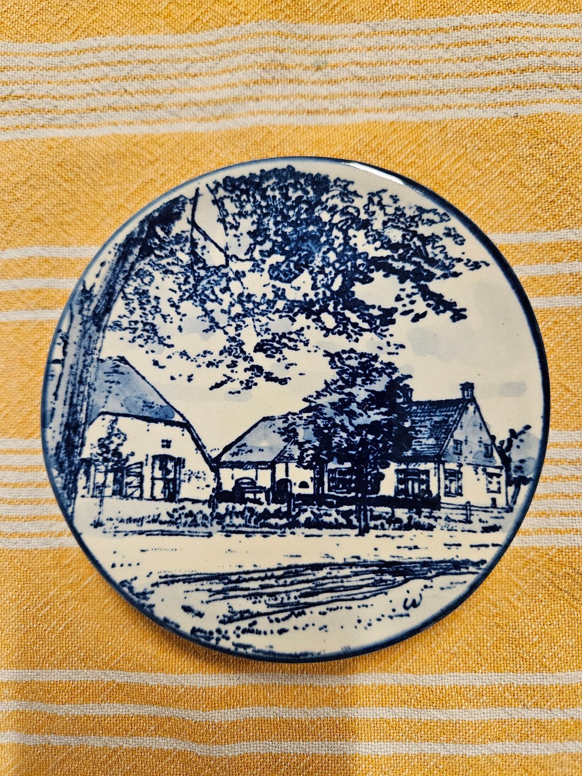 Delfts blauw handgeschilderd wandsierbordje, Ophalen of Verzenden