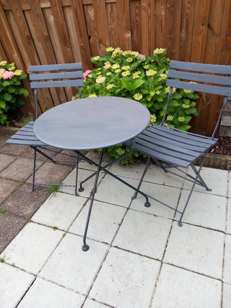 Ijzeren tuinset, Overige materialen, Gebruikt, Bijzettafel, Tuinset