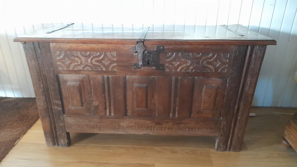 Antieke grote eiken kist, Ophalen