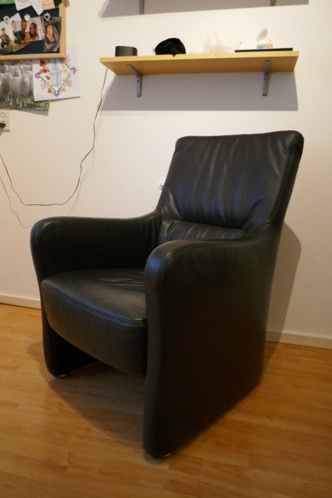 Leren Fauteuil, Ophalen, Gebruikt, Minder dan 75 cm, Leer