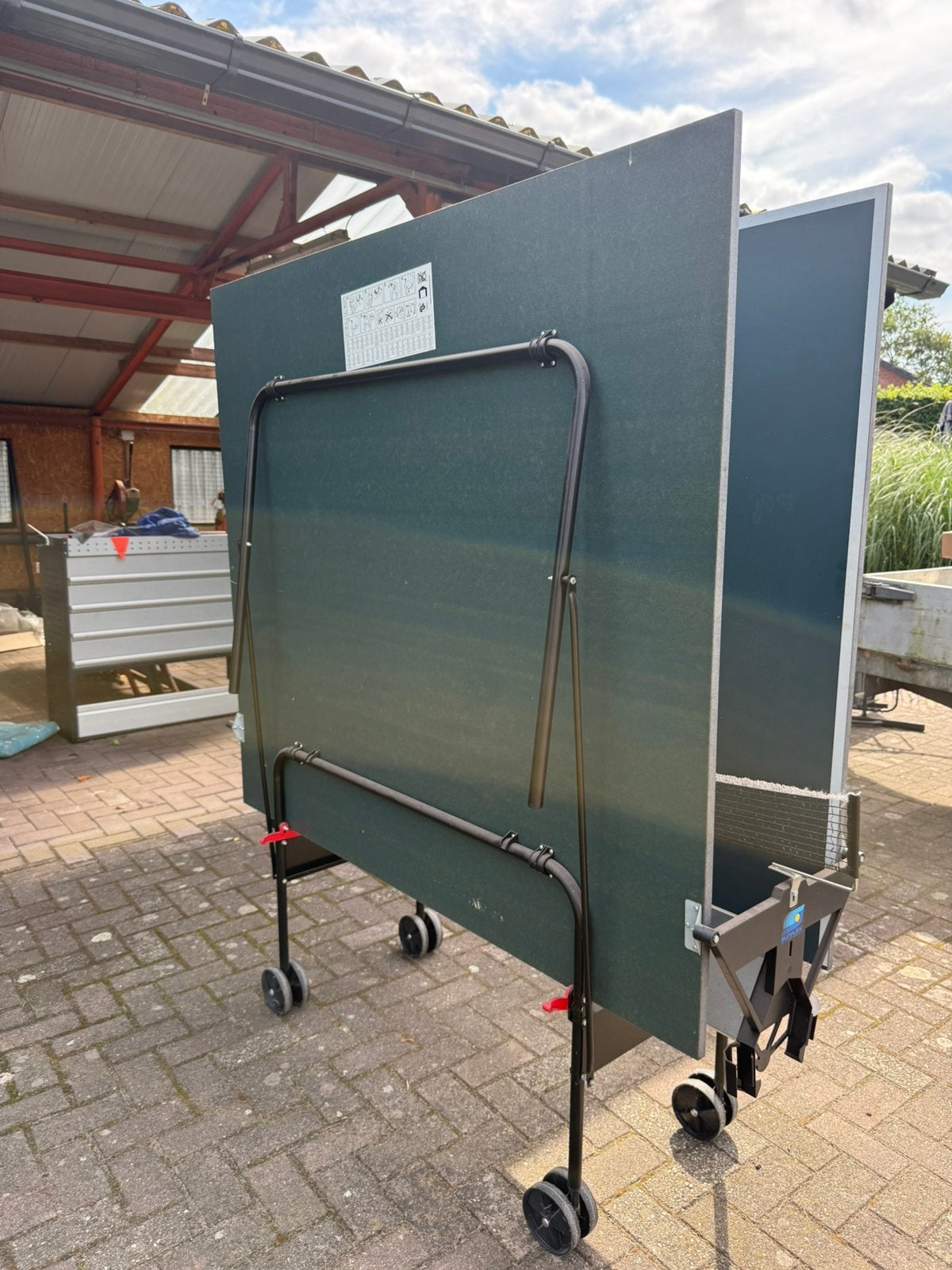 Tafeltennistafel te koop, Sport en Fitness, Tafeltennis, Ophalen, Gebruikt, Tafel Indoor, Inklapbaar