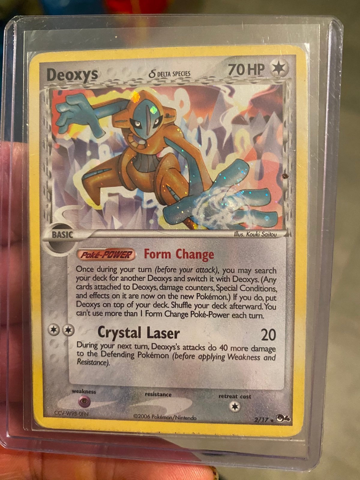 Deoxys holo kaart, Verzenden, Zo goed als nieuw
