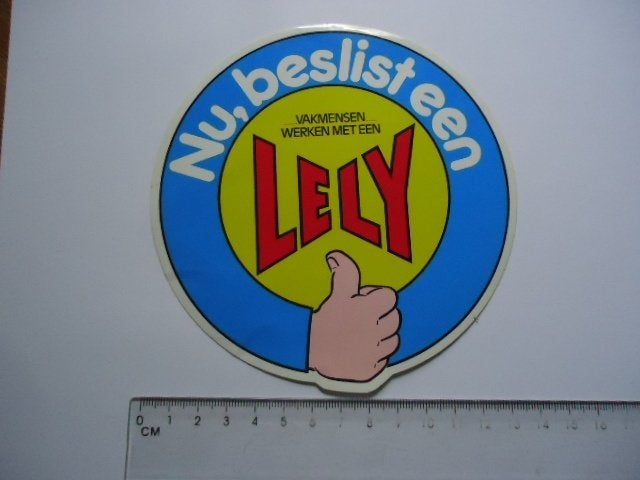 sticker oud LELY landbouw tuinbouw boer agrarisch agri, Verzenden, Zo goed als nieuw, Bedrijf of Vereniging