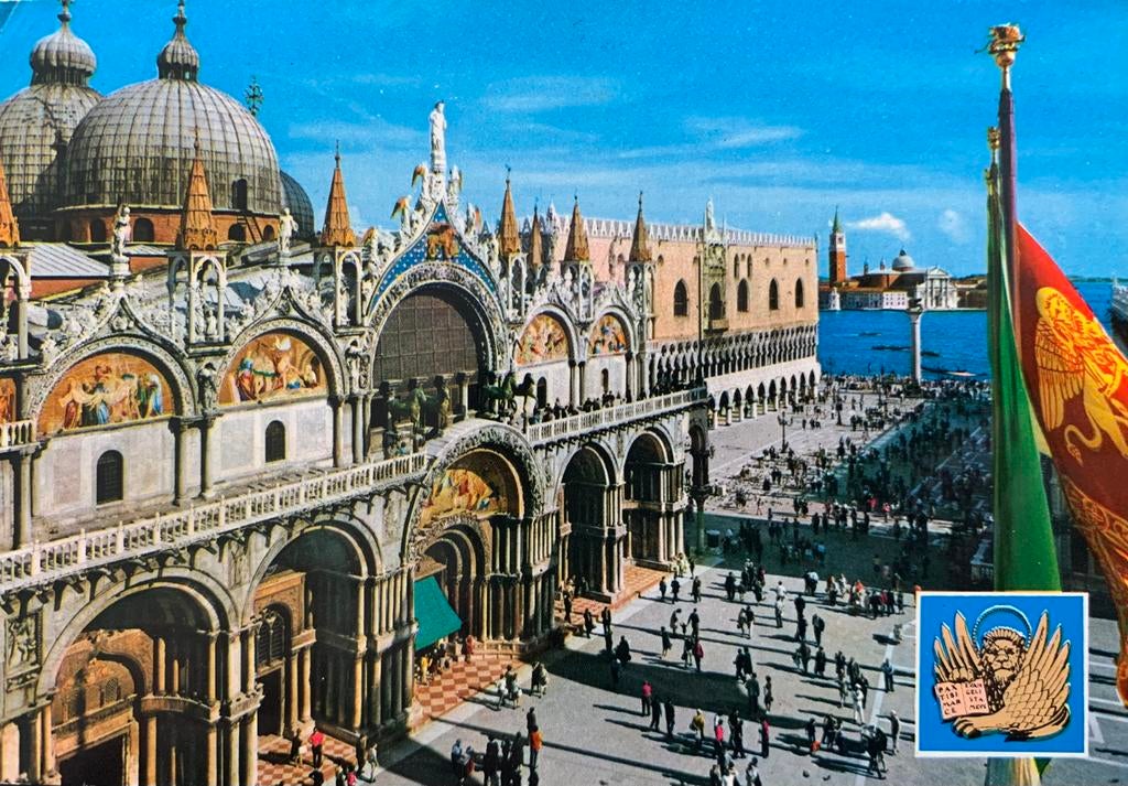 Venetië, S Marco plein., Verzamelen, Ansichtkaarten | Buitenland, Ophalen of Verzenden, Gelopen, Overig Europa