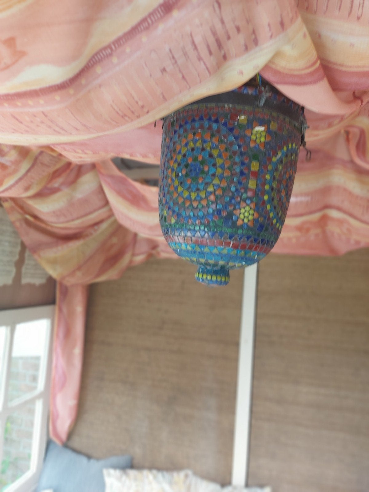 Mozaïek hanglamp, kleurrijk en sfeervol, Ophalen, Minder dan 50 cm, Gebruikt, Oosters, Bohemien, Mozaïek