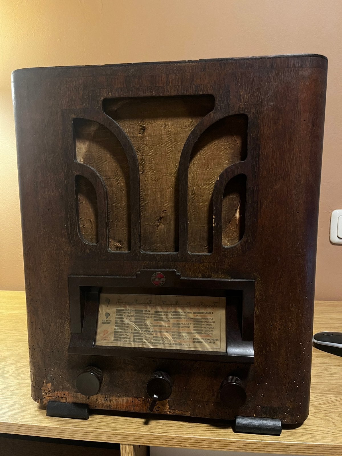 Philips 525A vintage buizenradio uit 1935 – zeldzaam, Antiek en Kunst, Ophalen of Verzenden