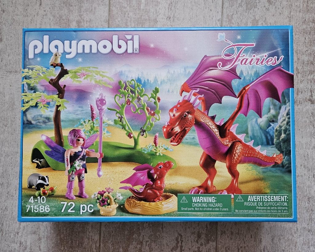 Playmobil Fairies 71586 Fee, Draak met Draken baby, Ophalen of Verzenden, Nieuw, Complete set
