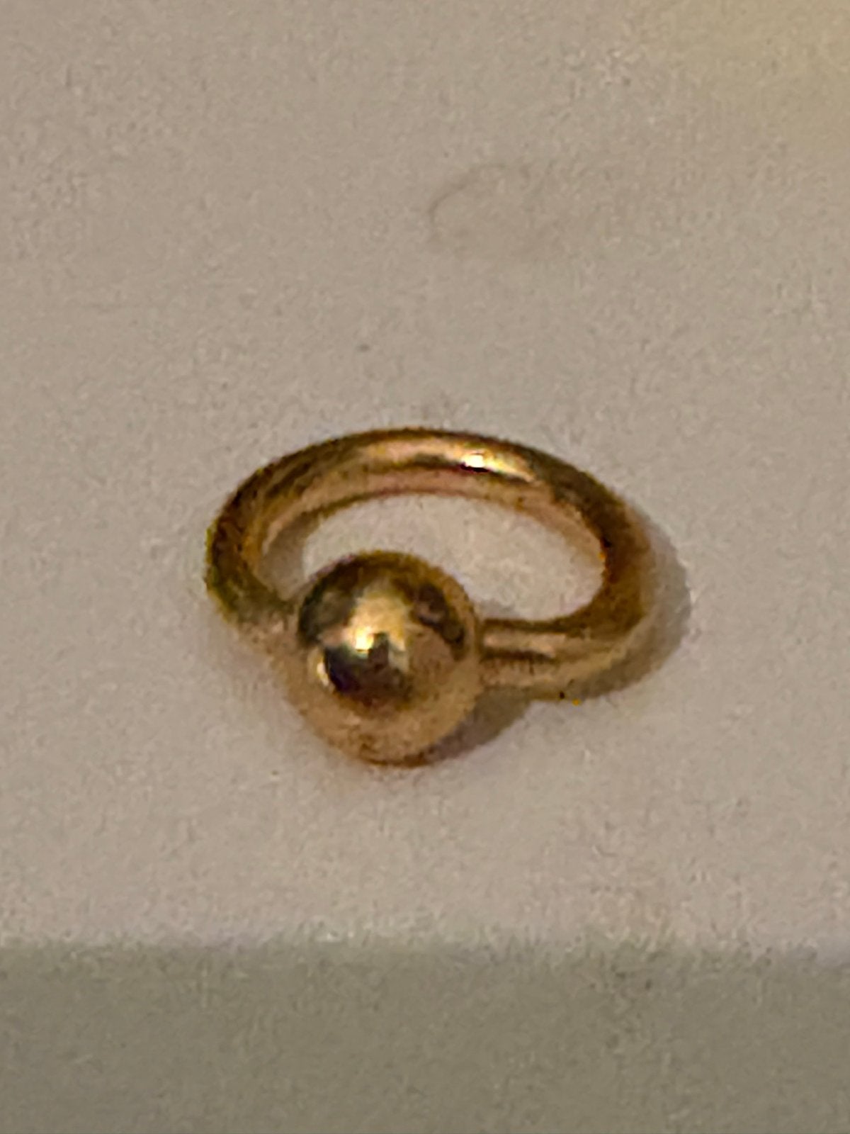 Originele Swarovski Ball Closure Ring (Piercing) - Goud, Ophalen of Verzenden, Zo goed als nieuw, Overige materialen, Oor- of Traguspiercing