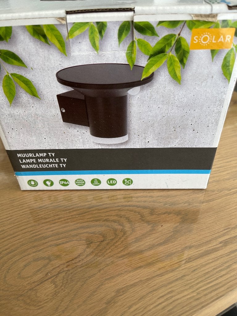 Muurlamp solar, Zonne-energie, Minder dan 50 watt, Overige typen, Nieuw