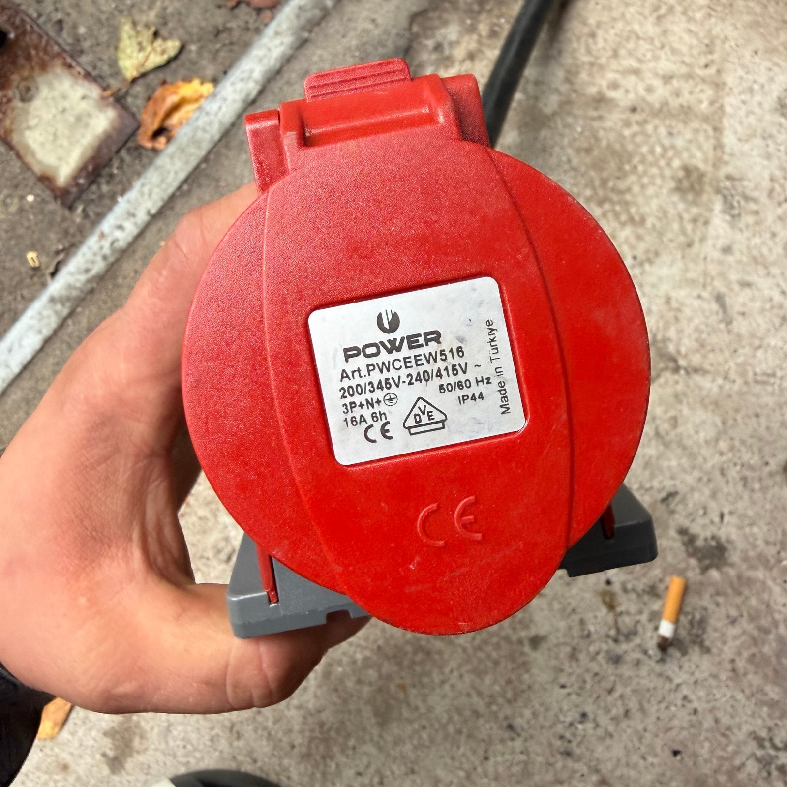 Verlengkabel CEE 16A 3P+N+A 200/346V-240/415V IP44, Ophalen of Verzenden, Gebruikt, Overige merken, Kabel of Snoer