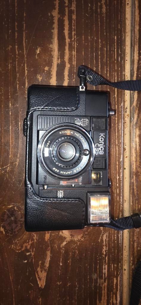 Vintage Konica C35 AF Compact Camera met Hexanon Lens, Audio, Tv en Foto, Fotocamera's Analoog, Ophalen of Verzenden, Gebruikt
