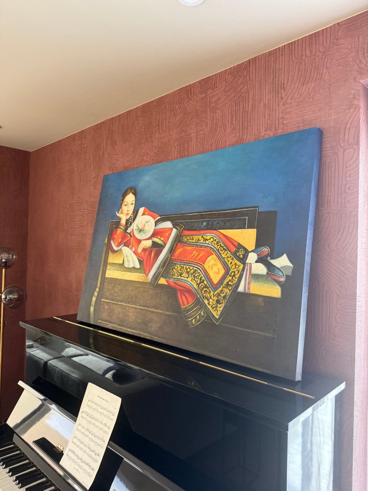 Handgeschilderd schilderij “Op de bank” – nr. 5/250, Antiek en Kunst, Kunst | Schilderijen | Abstract, Ophalen