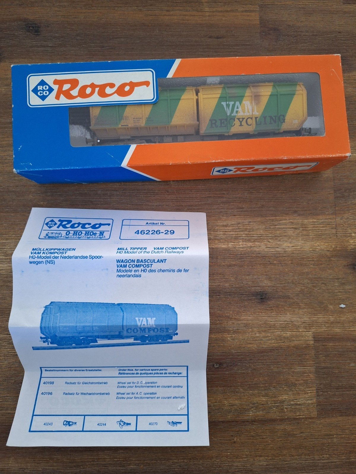 Roco H0 VAM Compost kiepwagen NS 46226-29, Gebruikt, Wagon, Ophalen of Verzenden, NS