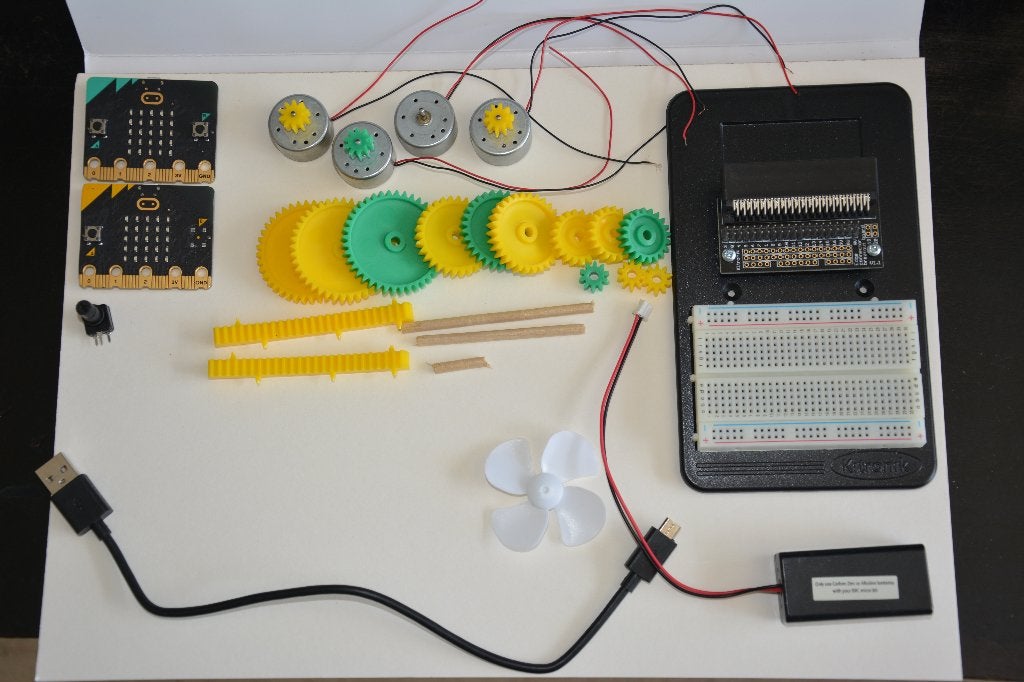BBC Microbit inventors kit - met twee Microbits, Hobby en Vrije tijd, Elektronica-componenten, Ophalen of Verzenden, Gebruikt