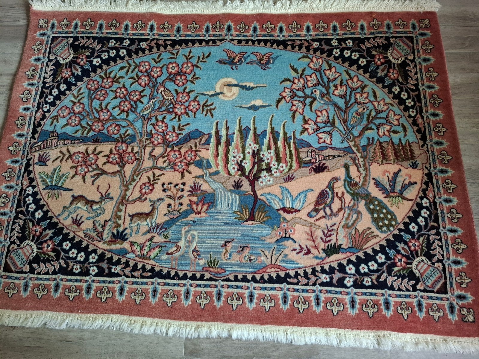 Handgemaakte Perzische tapijt Tabriz, Ophalen, Zo goed als nieuw, Rechthoekig, 200 cm of meer