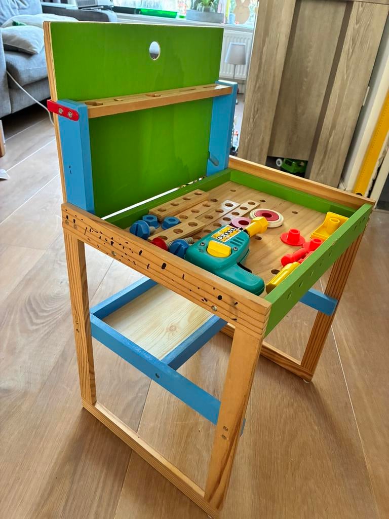 Houten werkbankje, Ophalen, Gebruikt