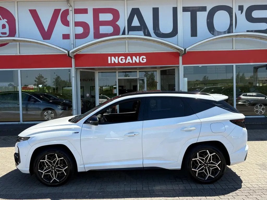 Hyundai Tucson 1.6 TGDI PLUG-IN HYBRIDE 265PK A € 27.950,0, Automaat, Gebruikt, Adaptive Cruise Control, Wit