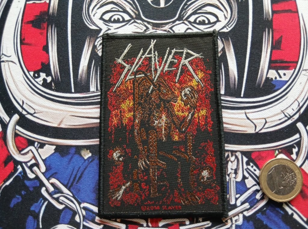 Slayer vrij  mooie devil on throne 2014 patch 118, Ophalen of Verzenden, Nieuw, Kleding
