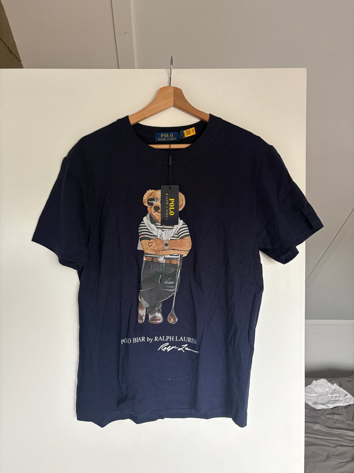 Polo Ralph Lauren T-shirt met Polo Bear print - Maat L, Ophalen of Verzenden, Nieuw, Maat 52/54 (L), Blauw