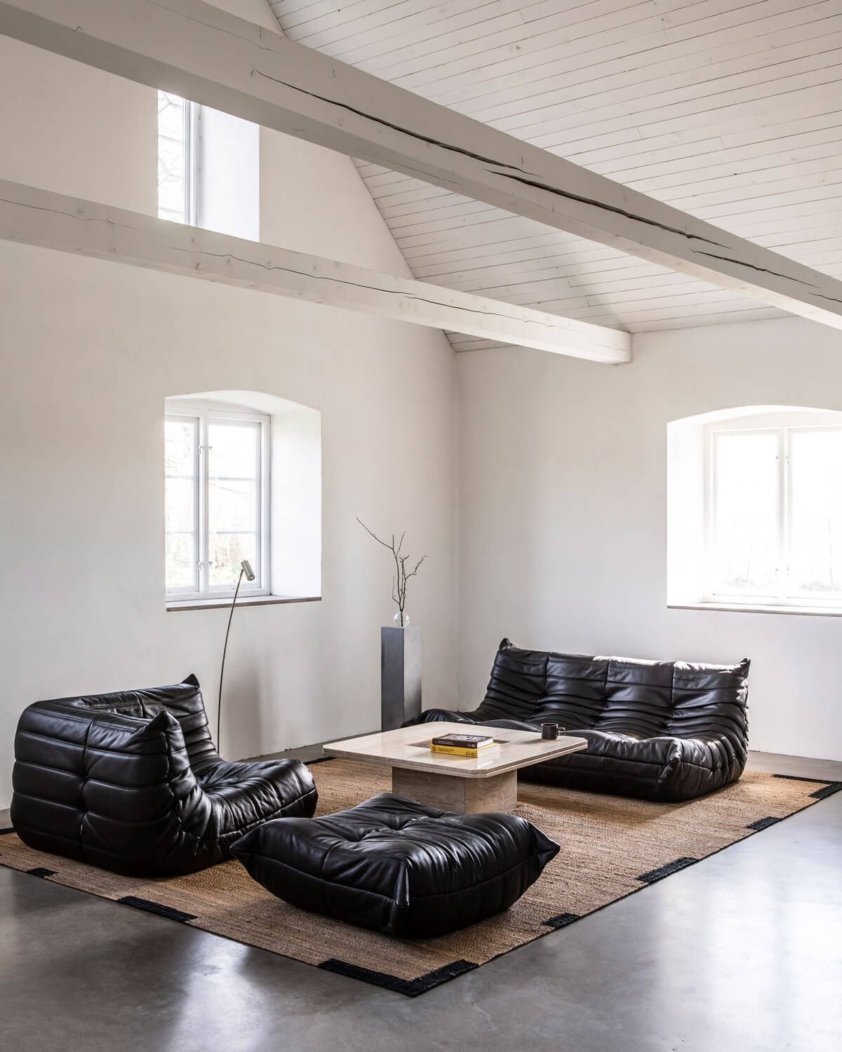 SET Ligne Roset Togo | Michel Ducaroy, Huis en Inrichting, Ophalen, Zo goed als nieuw, Leer