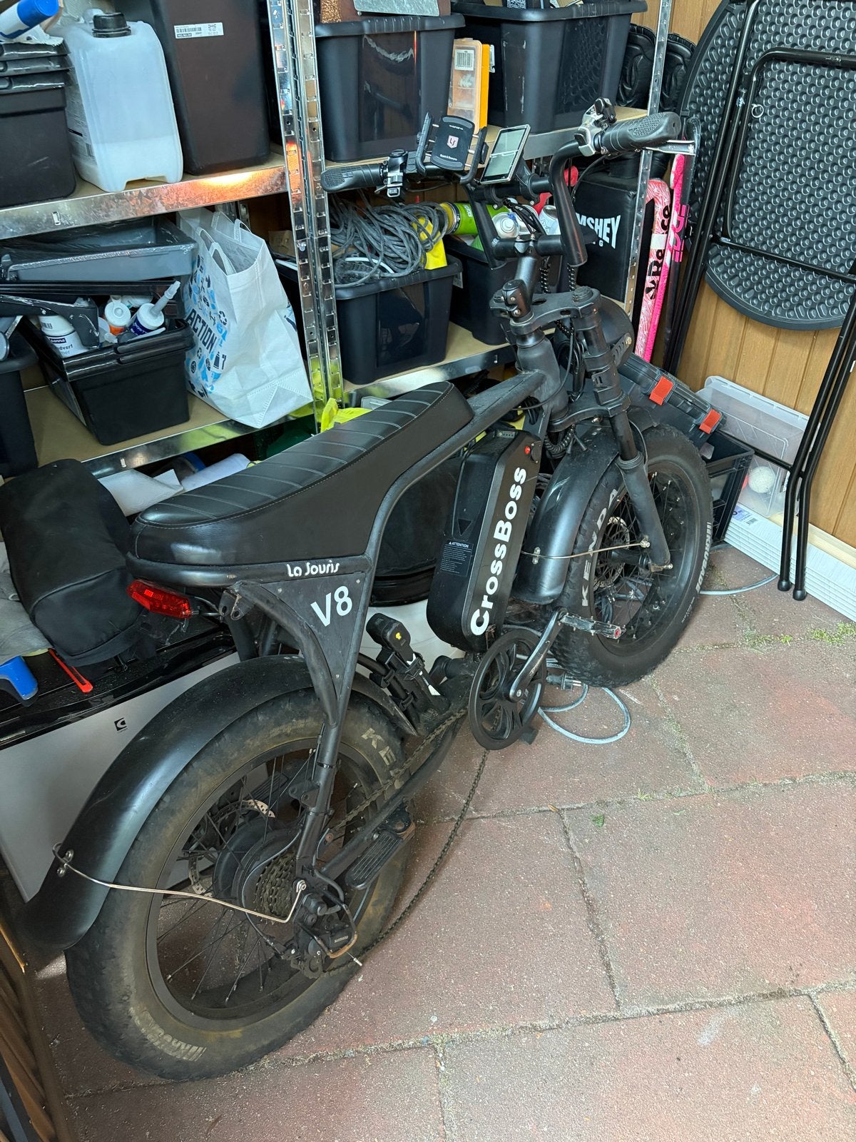 Fatbike Ouxi Crossboss V8 3.0, Fietsen en Brommers, Elektrische fietsen, Gebruikt, Minder dan 47 cm, 30 tot 50 km per accu, Ophalen