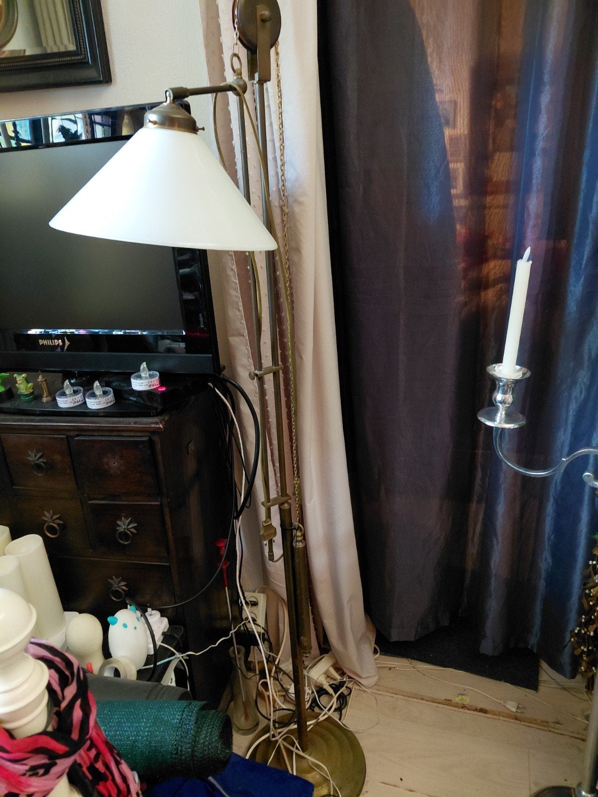 antieke staande lamp, Huis en Inrichting, Ophalen, Gebruikt, 150 tot 200 cm