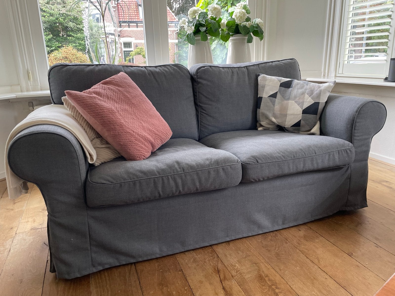 IKEA Ektorp 2-zitsbank - Grijs, Huis en Inrichting, Banken | Sofa's en Chaises Longues, Ophalen, Gebruikt, 150 tot 200 cm, Tweepersoons