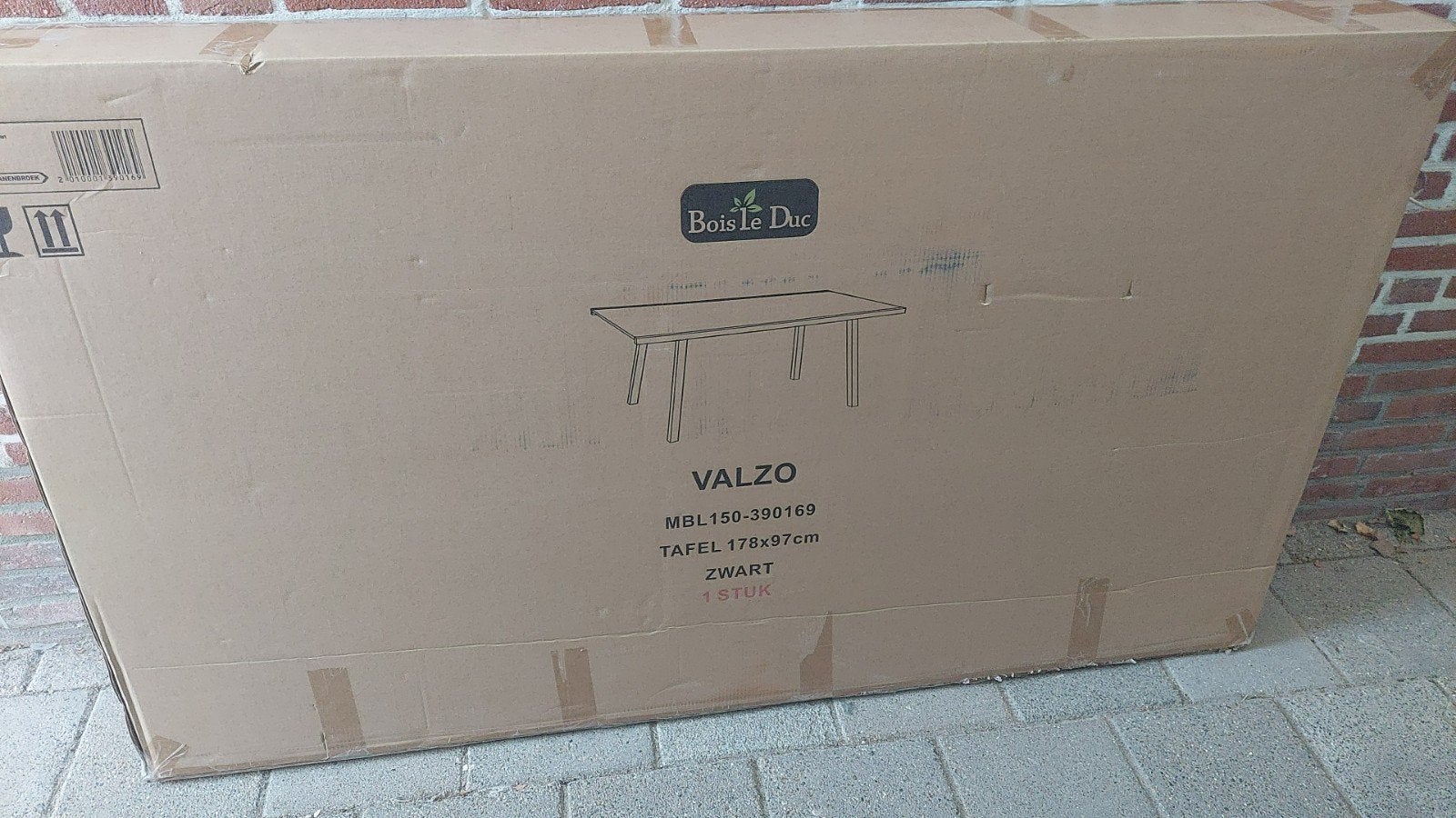 Nieuwe Bois Le Duc VALZO eettafel, zwart (178x97cm), Ophalen, Overige materialen, Nieuw, 50 tot 100 cm