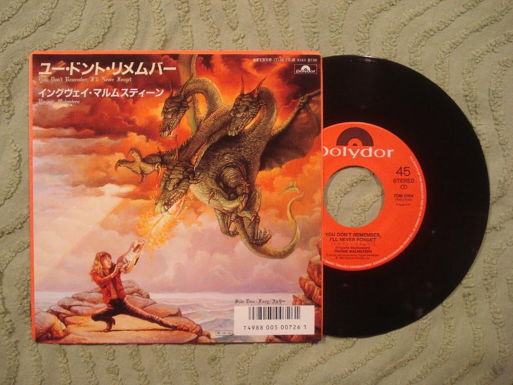 Yngwie Malmsteen 7" Vinyl Single:  You don’t remember (Japan, Ophalen of Verzenden, Zo goed als nieuw, Rock en Metal