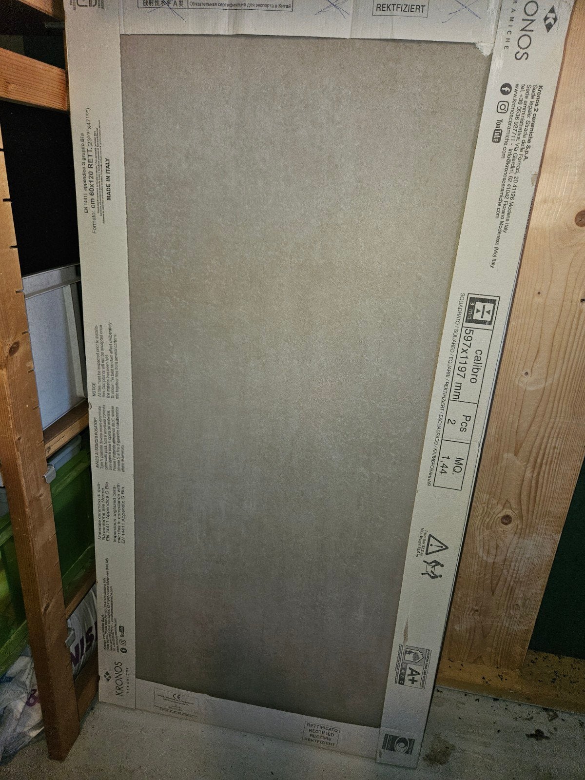 8 Kronos Cenere keramische tegels 60x120cm grijs/beige, Doe-het-zelf en Verbouw, Tegels, Ophalen, 60 cm of meer, Nieuw, 5 tot 10 m²