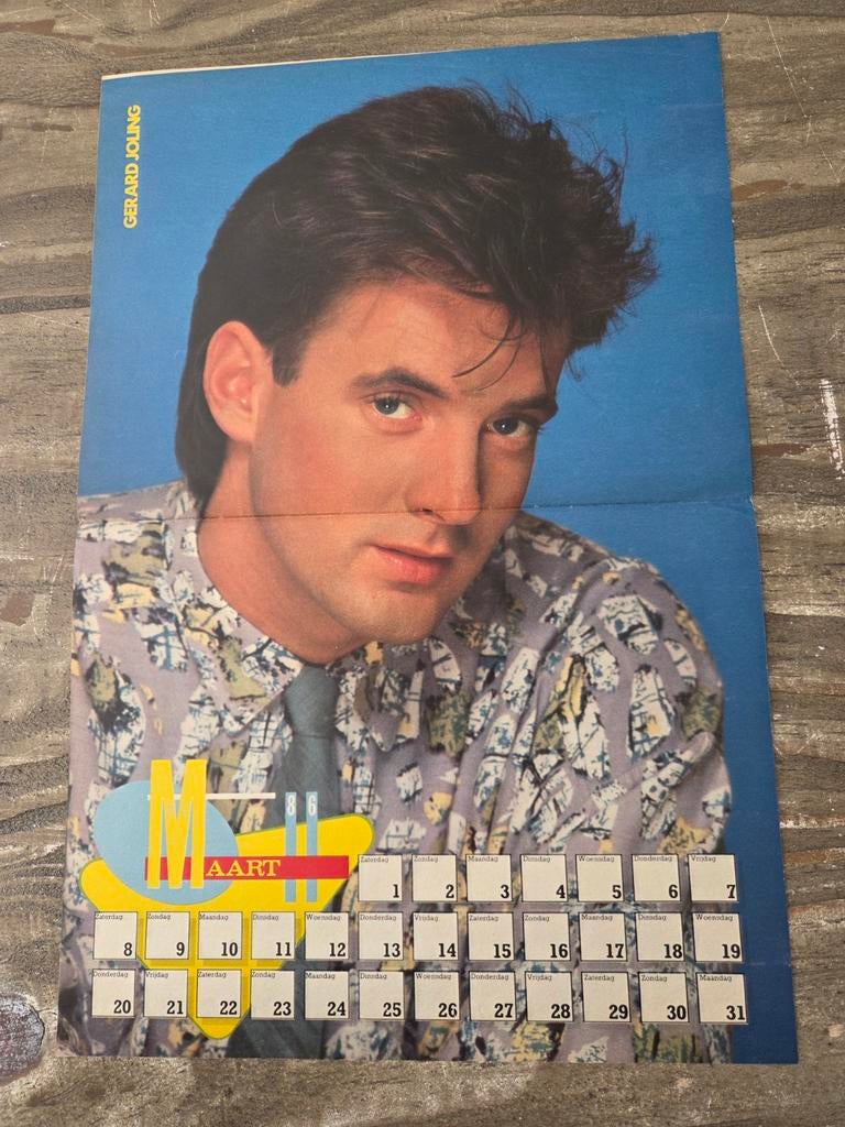 Poster van Gerard Joling uit 1986, Verzamelen, Ophalen of Verzenden, Poster, Artwork of Schilderij