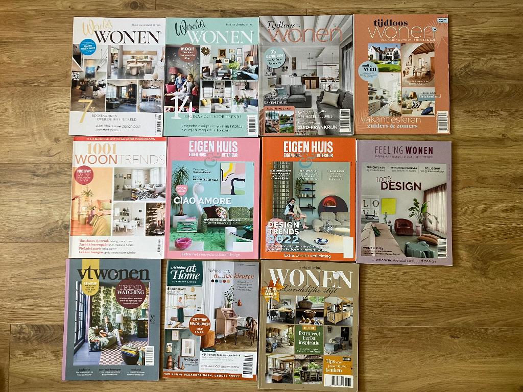 Diverse woonmagazines (11 stuks), Boeken, Tijdschriften en Kranten, Ophalen of Verzenden, Gelezen, Overige typen