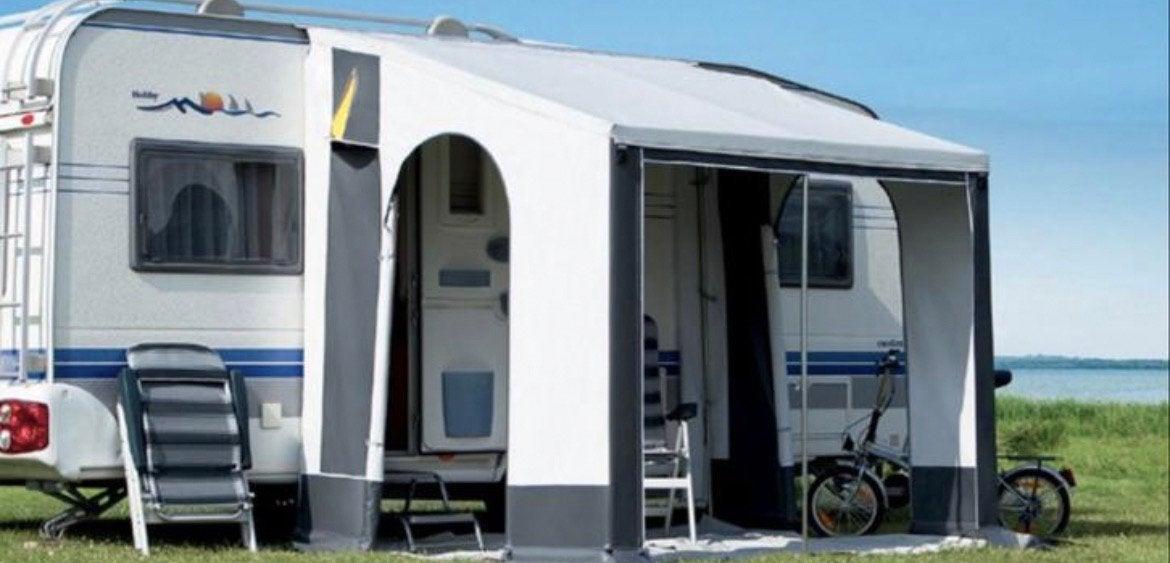 ZGAN. deel voortent/luifel Maat 2 incl. Frame en tochtflap., Caravans en Kamperen, Tentaccessoires, Ophalen, Zo goed als nieuw