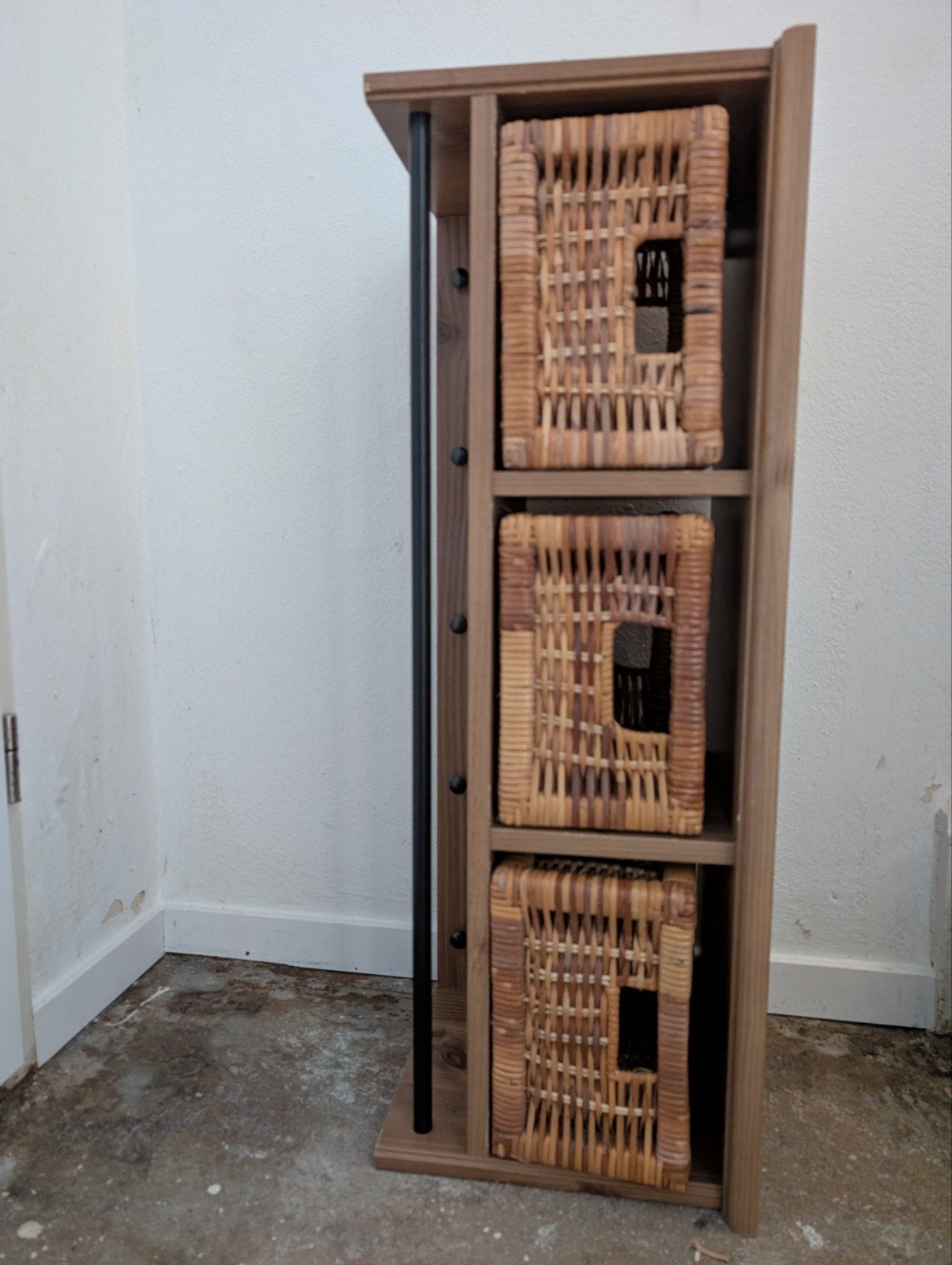 Kapstok ikea met rieten manden, Huis en Inrichting, Ophalen, Gebruikt