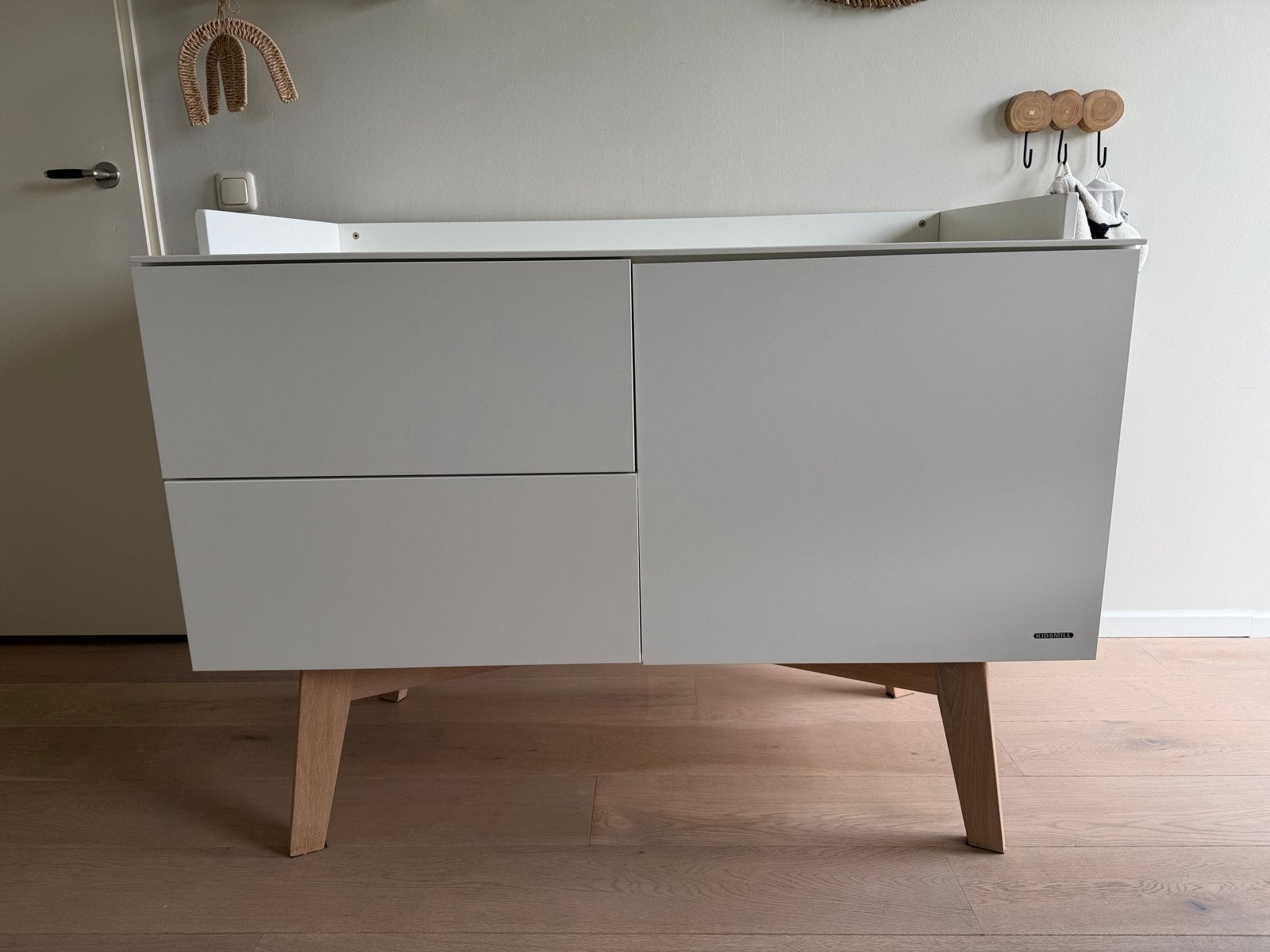 Kidsmill Sixties Commode Wit Mat / Naturel, Ophalen, Gebruikt, 70 cm of meer, 100 cm of meer