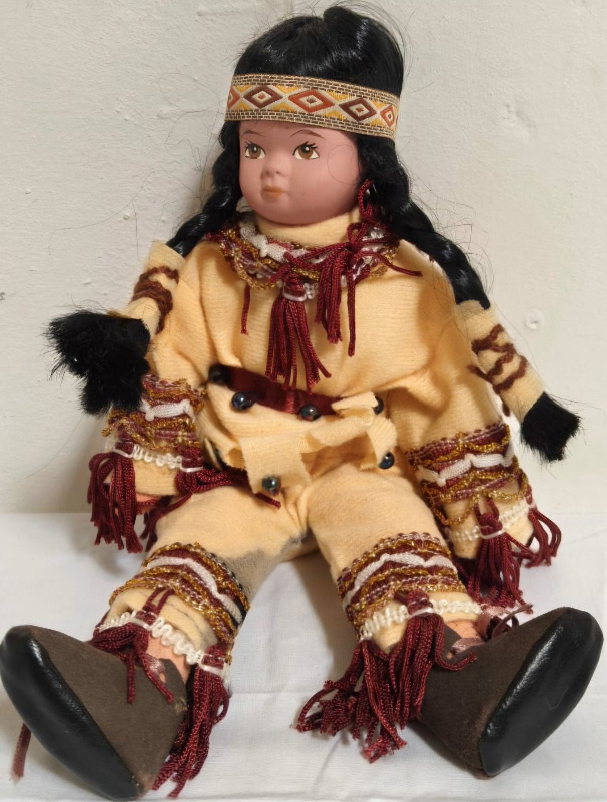 American Indian Doll Papoose, Ophalen, Gebruikt, Pop, Levensecht of Reborn