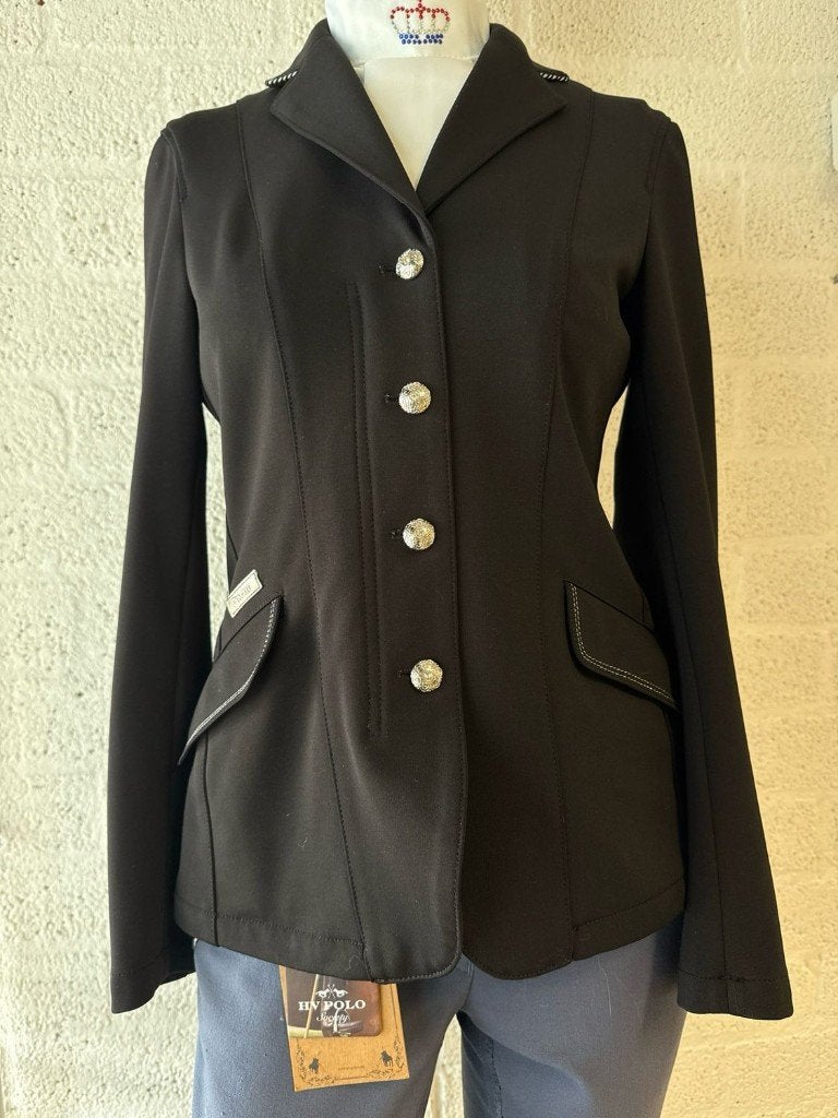 Pikeur wedstrijdjasje zwart 36 incl glamourhorze plastron, Gebruikt, Dressuur, Ophalen of Verzenden, Zwart