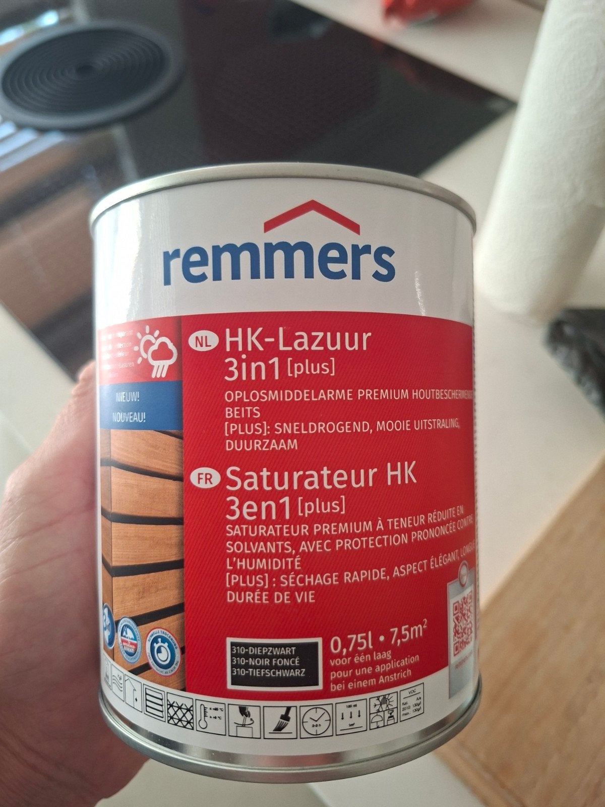 Remmers HK-Lazuur 3in1 Zwart - Ongebruikt Tuinhout, Ophalen of Verzenden