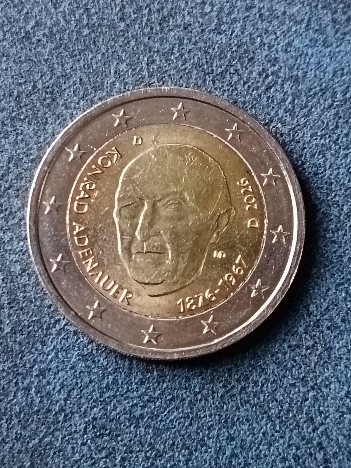 2 Euro Konrad Adenauer 2026 - Duitsland, Postzegels en Munten, Ophalen of Verzenden, Duitsland, 2 euro, Losse munt