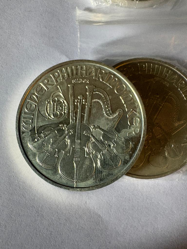 10x Wiener Philharmoniker 1 oz .999 zilveren munten, Ophalen of Verzenden, Zilver