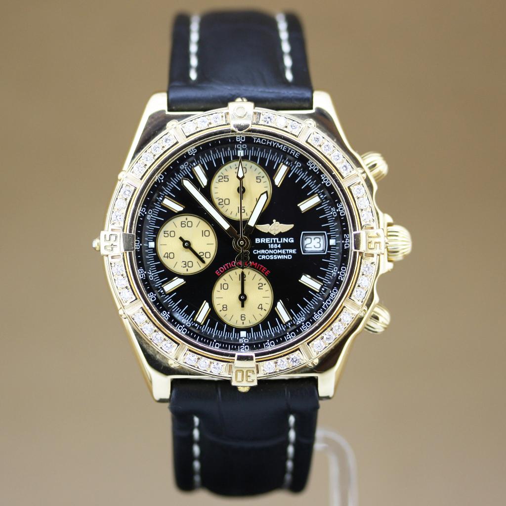 Breitling Crosswind K13355 18K Diamant, Breitling, Polshorloge, Ophalen of Verzenden, Goud